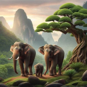 Guardians of the Emerald Valley Wall Art (36" x 20"/45" x 30")