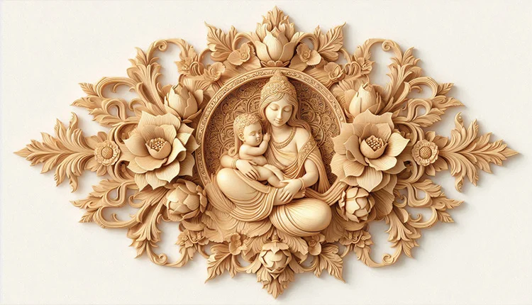 Divine Mother’s Embrace Wall Art (36" x 20"/45" x 30")