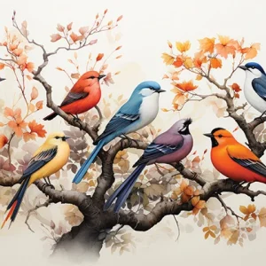 Spectrum of Songbirds Wall Art (36" x 20"/45" x 30")