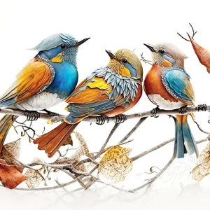 Autumn Avian Harmony Wall art (36" x 20"/45" x 30")