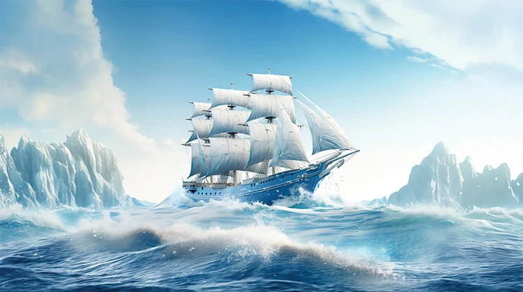 Arctic Horizon Voyage Wall Art (36" x 20"/45" x 30")