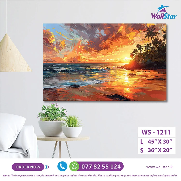 Crimson Horizon Wall Art (36"x 20"/45"x 30") - Image 2