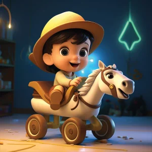 Little Cowboy Wall Art (20" x 20"/45" x 45")