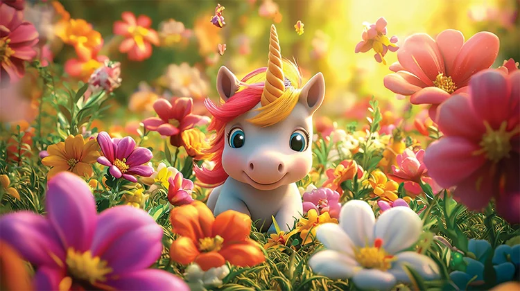 Enchanted Unicorn Wall Art (36"x 20"/ 45"x 30")