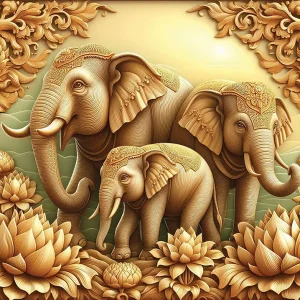 Golden Majesty Wall Art (20"x 20"/45"x 45")