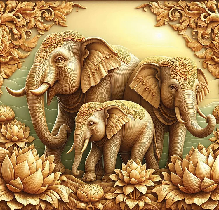 Golden Majesty Wall Art (20"x 20"/45"x 45")