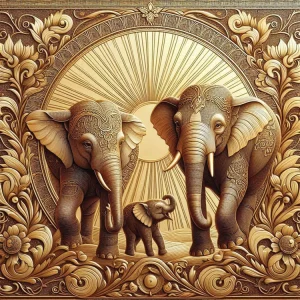 Golden Majesty Wall Art (20"x 20"/45"x 45")