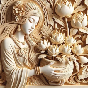 Goddess of the Sacred Bloom (20"x 20"/45"x 45")